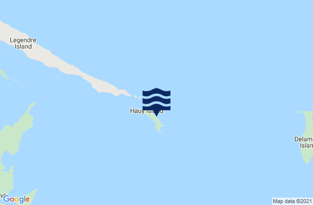 Hauy Island, Australiaの潮見表地図