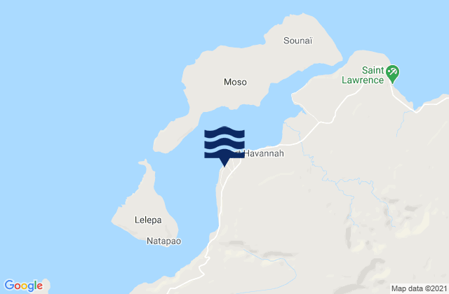 Havannah Harbor Efate Island, New Caledoniaの潮見表地図
