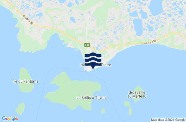 Havre-Saint-Pierre, Canadaの潮見表地図