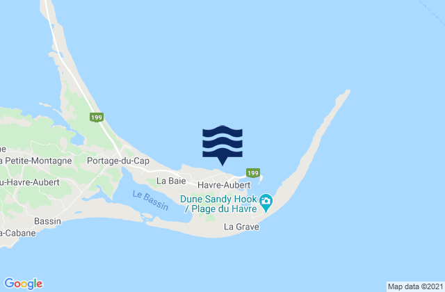 Havre Aubert (Amherst), Canadaの潮見表地図