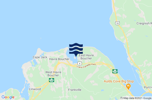 Havre Boucher, Canadaの潮見表地図