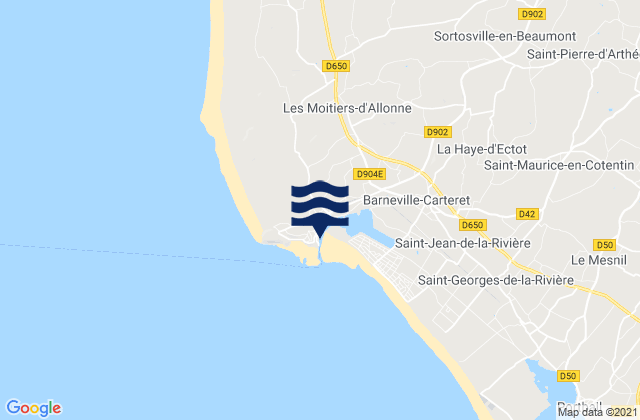 Havre de Carteret, Franceの潮見表地図