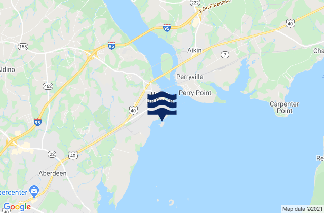 Havre de Grace, United Statesの潮見表地図
