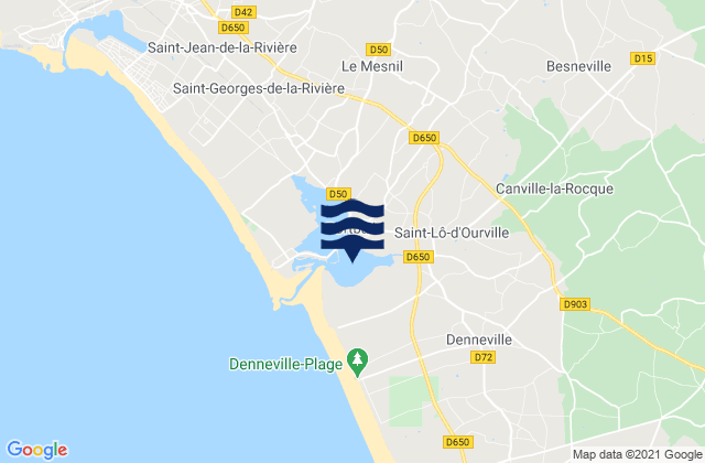 Havre de Portbail, Franceの潮見表地図