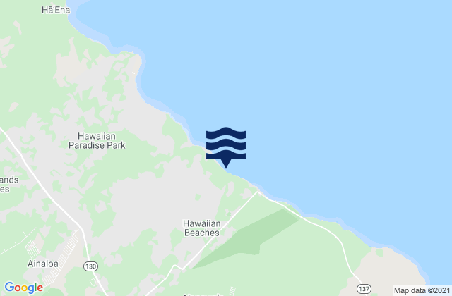 Hawaiian Beaches, United Statesの潮見表地図