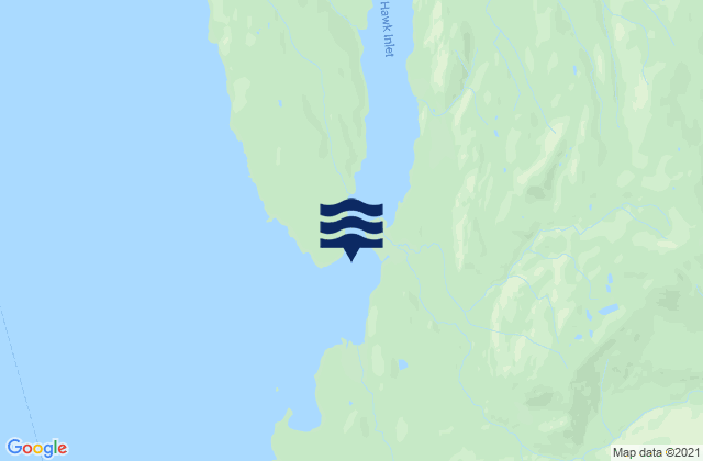 Hawk Inlet Hawk Point, United Statesの潮見表地図
