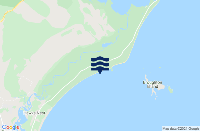 Hawks Nest-Mungo Brush, Australiaの潮見表地図