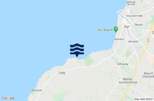 Heads of Ayr, United Kingdomの潮見表地図