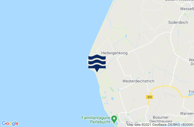 Hedwigenkoog, Germanyの潮見表地図