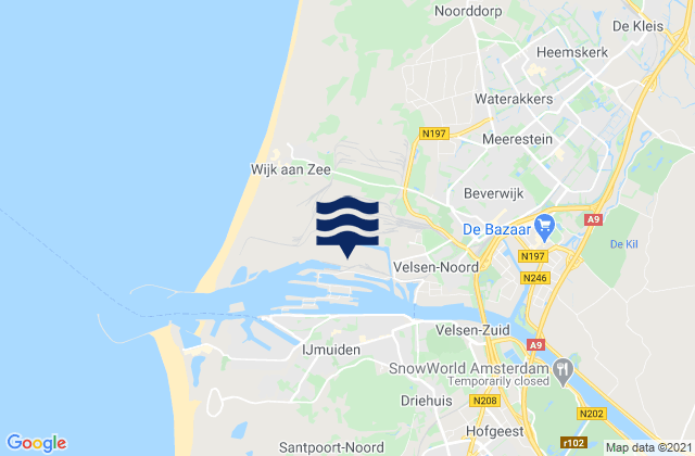 Heemskerk, Netherlandsの潮見表地図
