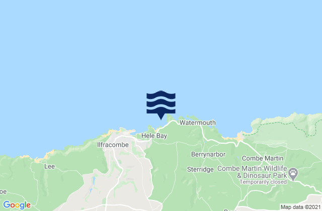 Hele Bay, United Kingdomの潮見表地図