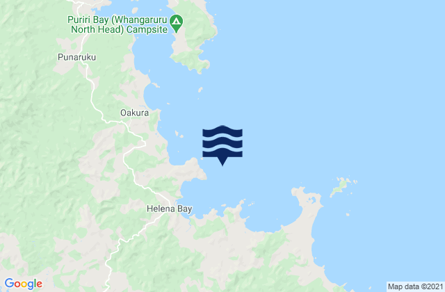 Helena Bay, New Zealandの潮見表地図