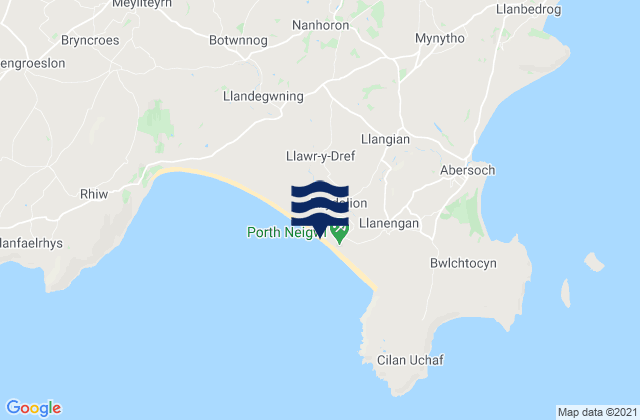 Hells Mouth (Porth Neigwl), United Kingdomの潮見表地図