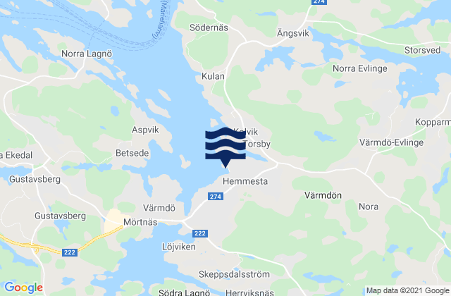 Hemmesta, Swedenの潮見表地図