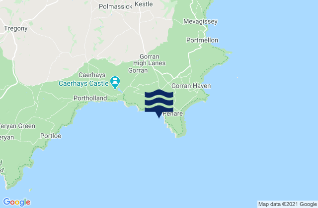 Hemmick Beach, United Kingdomの潮見表地図