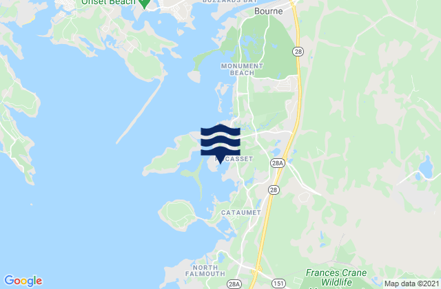 Hen Cove, United Statesの潮見表地図