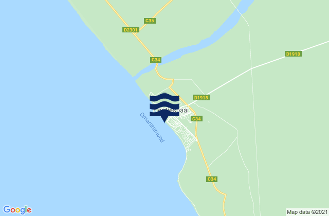 Hentiesbaai, Namibiaの潮見表地図