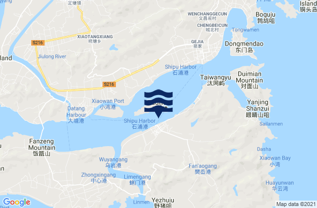 Hepu, Chinaの潮見表地図