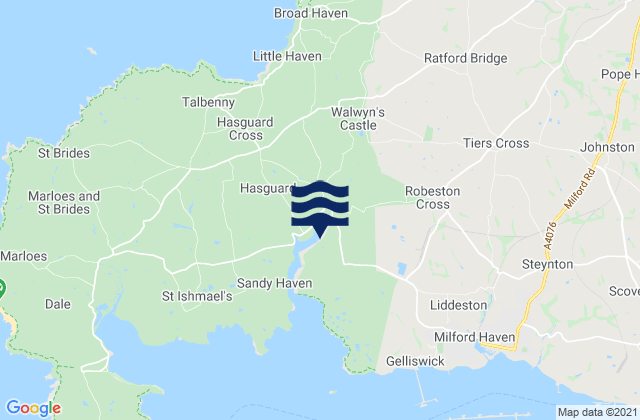 Herbrandston, United Kingdomの潮見表地図