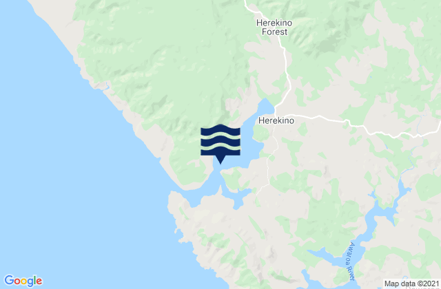 Herekino Harbour, New Zealandの潮見表地図