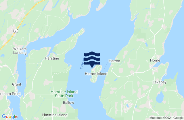 Herron Island, United Statesの潮見表地図
