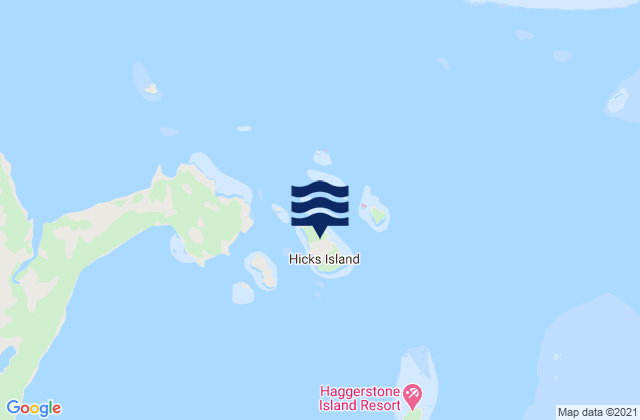 Hicks Island, Australiaの潮見表地図