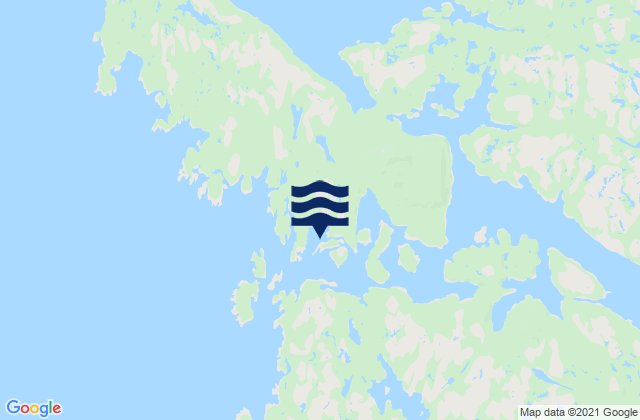 Higgins Island, Canadaの潮見表地図