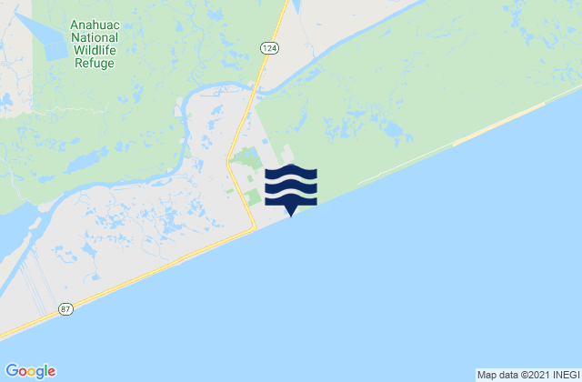 High Island, United Statesの潮見表地図