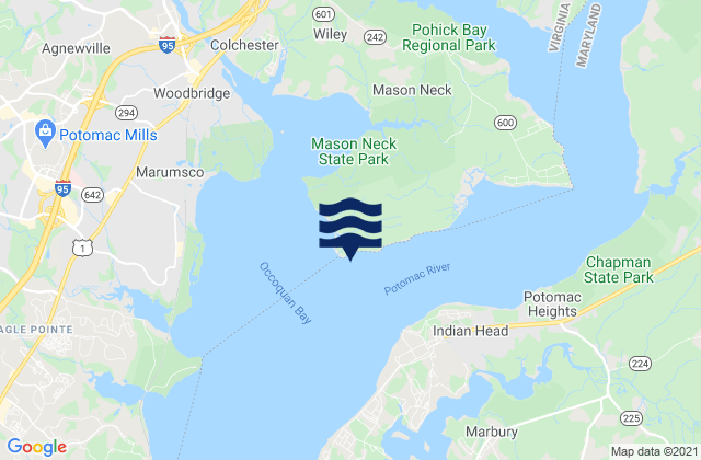 High Point, United Statesの潮見表地図