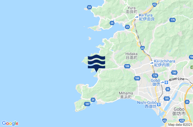 Hii Wan, Japanの潮見表地図