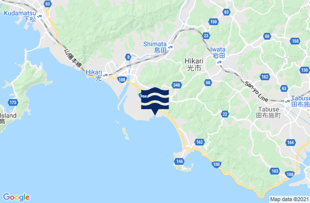 Hikari, Japanの潮見表地図