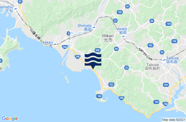 Hikari Shi, Japanの潮見表地図