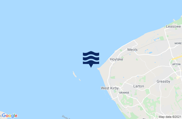 Hilbre Island, United Kingdomの潮見表地図