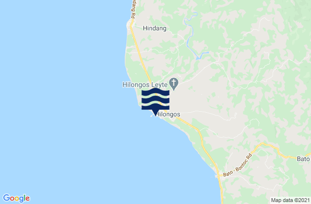 Hilongos, Philippinesの潮見表地図