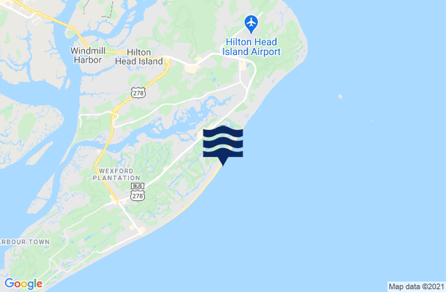 Hilton Head Island, United Statesの潮見表地図