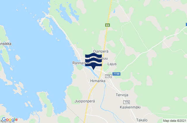 Himanka, Finlandの潮見表地図