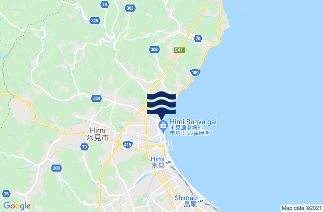 Himi Shi, Japanの潮見表地図
