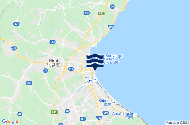 Himimachi, Japanの潮見表地図