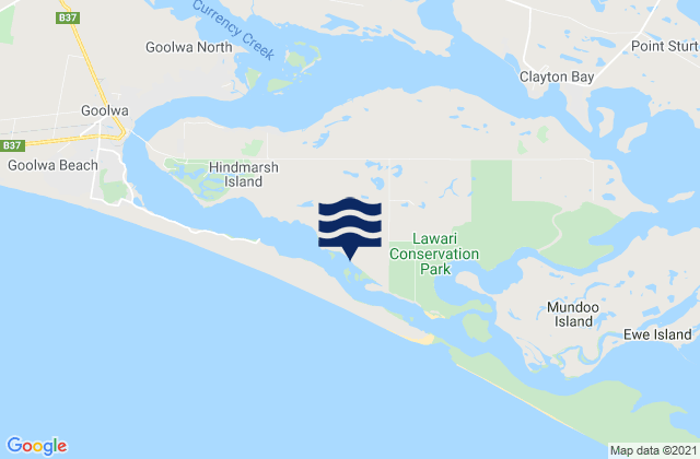 Hindmarsh Island, Australiaの潮見表地図