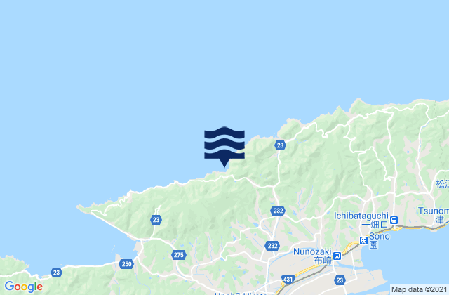 Hiratachō, Japanの潮見表地図