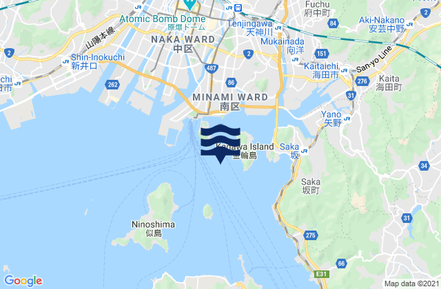 Hiroshima Kō, Japanの潮見表地図