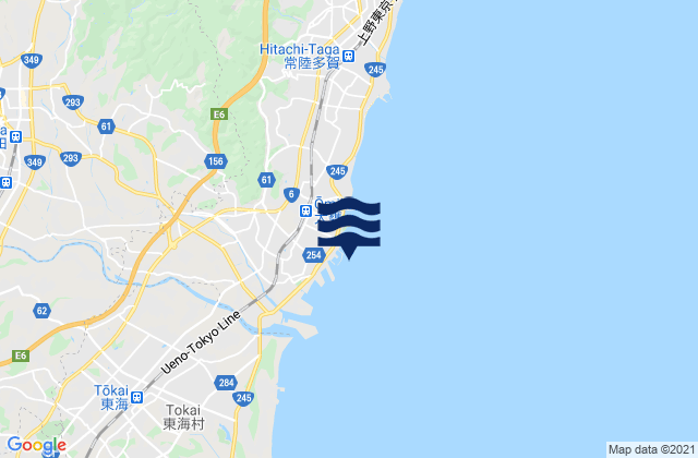 Hitati, Japanの潮見表地図