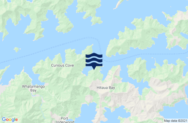 Hitaua Bay, New Zealandの潮見表地図