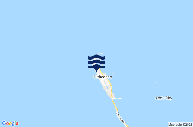 Hithadhoo, Maldivesの潮見表地図