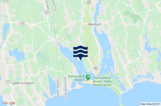 Hix Bridge East Branch, United Statesの潮見表地図