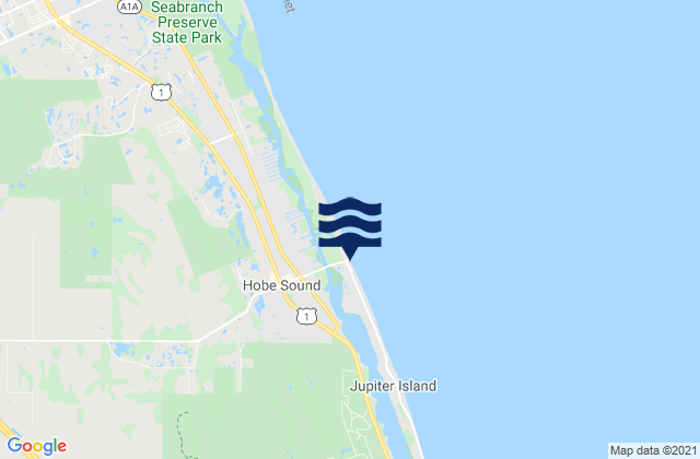 Hobe Sound Beach, United Statesの潮見表地図