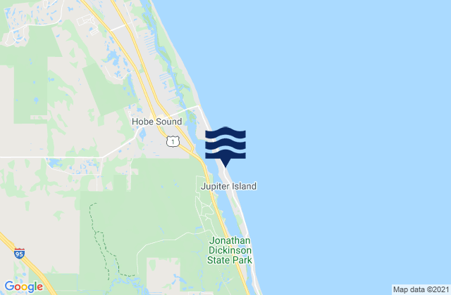 Hobe Sound Jupiter Island, United Statesの潮見表地図