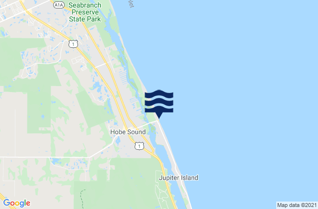 Hobe Sound, United Statesの潮見表地図