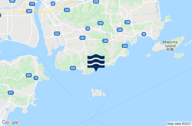 Hoden, Japanの潮見表地図