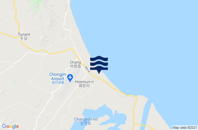 Hoemul-li, North Koreaの潮見表地図